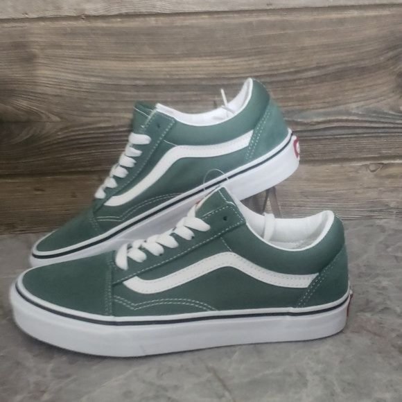 Vans Shoes - New Vans Old Skool Color Theory Duck Green White Sneakers